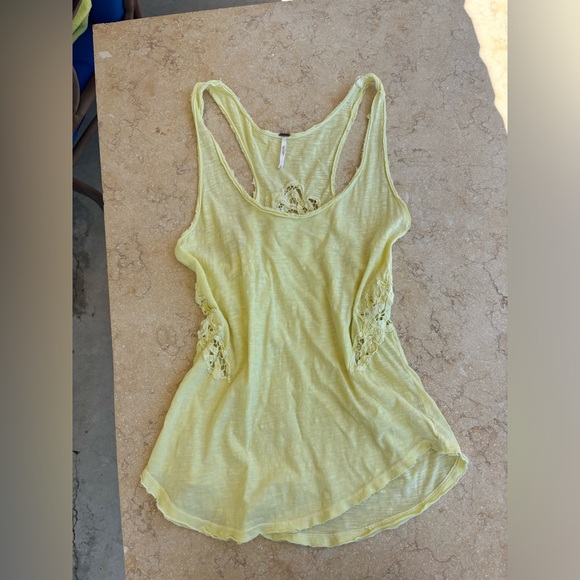 free people summer yellow top - Picture 1 of 4